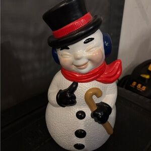 Vintage ceramic snowman